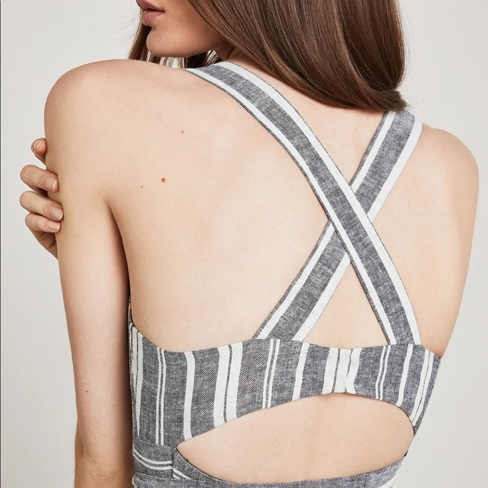 BCBG Striped Cutout Sundress - Picture 4 of 6